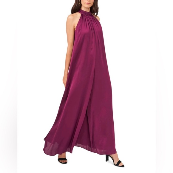 NWT MSK Purple Halter Jumpsuit, Size Medium - Picture 2 of 9